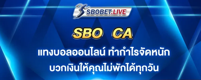 Read more about the article SBO CA แทงบอลทำกำไรจัดหนัก บวกเงินไม่พักได้ทุกวัน